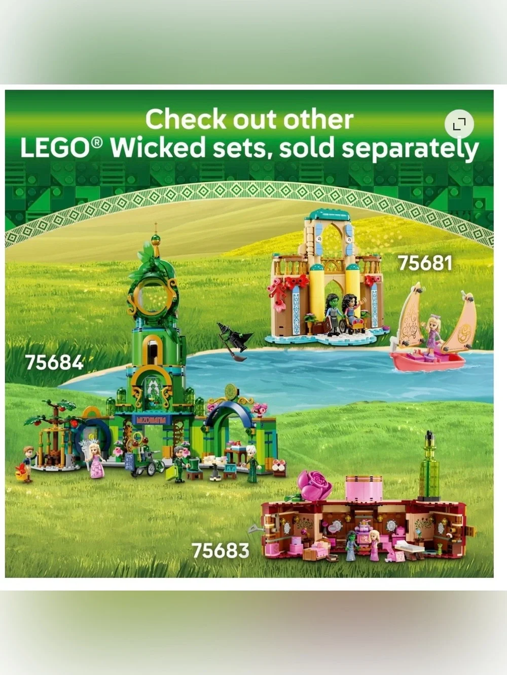 LEGO Wicked Elphaba & Glinda Figures Building Toy - Wicked Toy 558 pcs